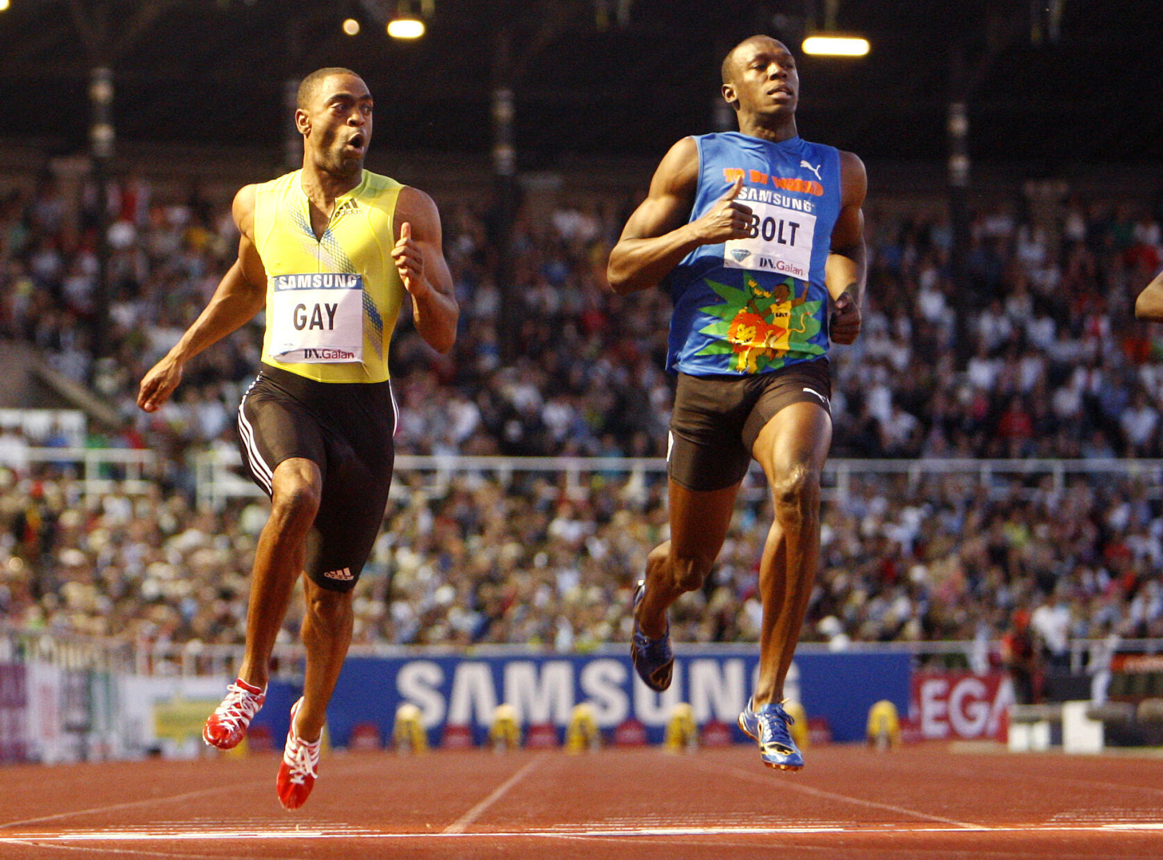 2010: Tyson Gay upsets Usain Bolt in 100 meters